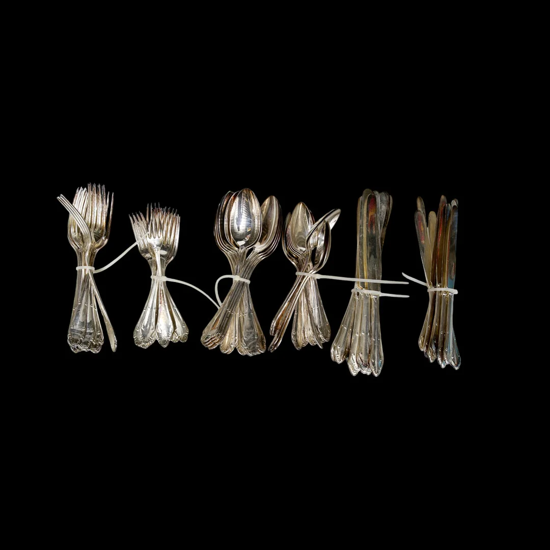 BESTICKSUPPSÄTTNING, nysilver, modell Haga, 72 delar. — Silver plated — Limhamns Auktionsbyrå
