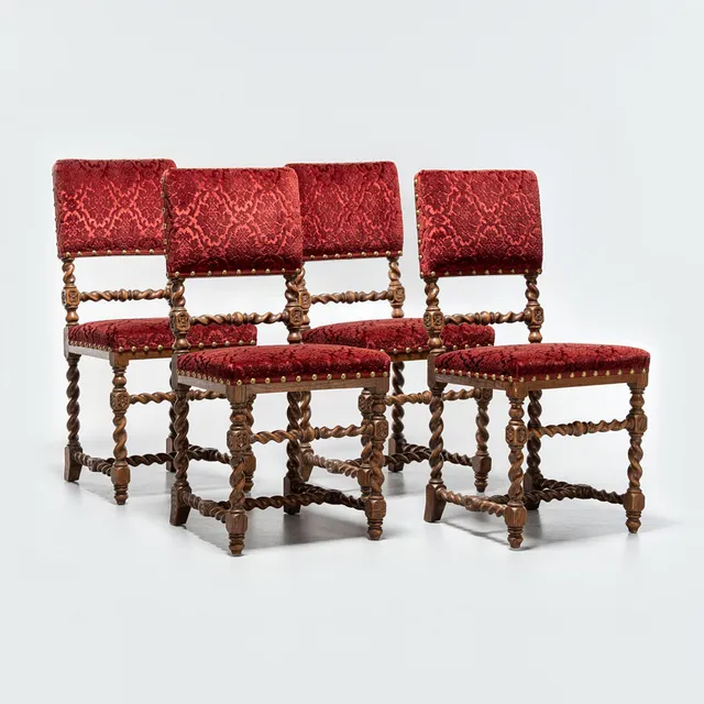 STOLAR, Barockstil, 4 Delar. 1900-Tal.