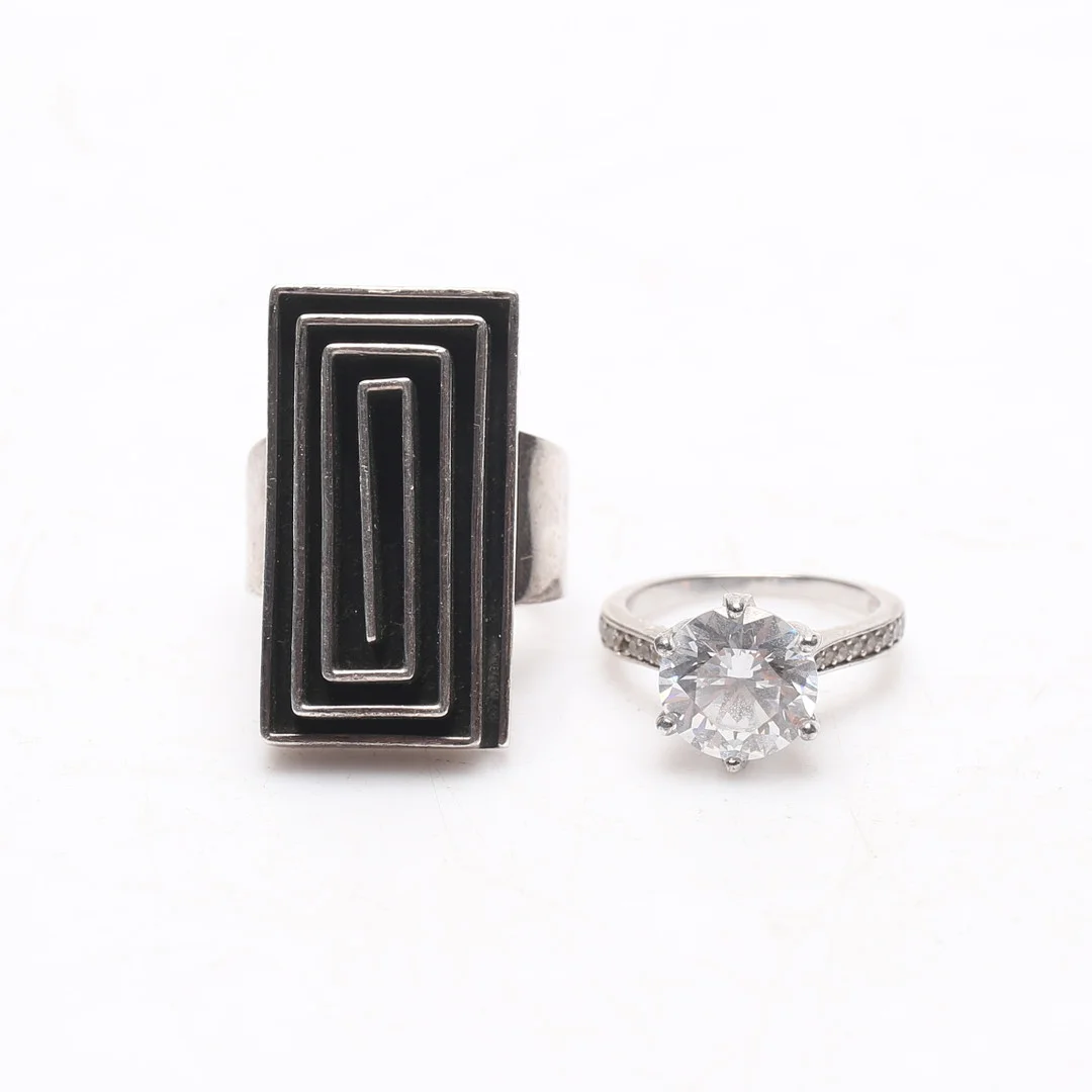 RINGAR, 2st, Sterling silver, b.la. Pär Norling, Exign. — Rings — Gomér & Andersson Linköping