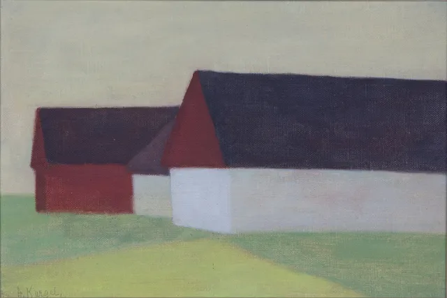 AXEL KARGEL. Olja på pannå, signerad, 1900-tal.