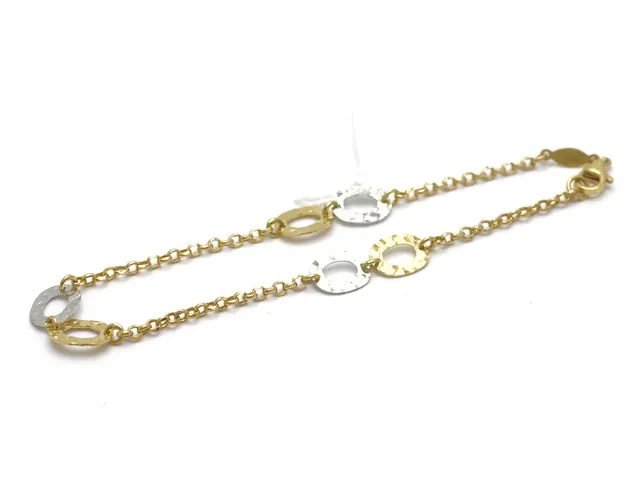 Armband 18K tvåfärgat 20cm 3,2g