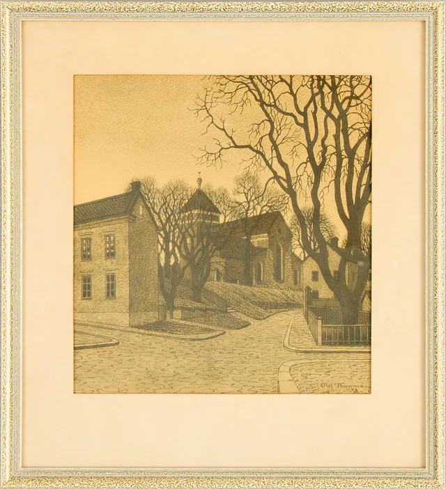 OLOF THUNMAN (1879-1944). "Helga trefaldighets kyrka".