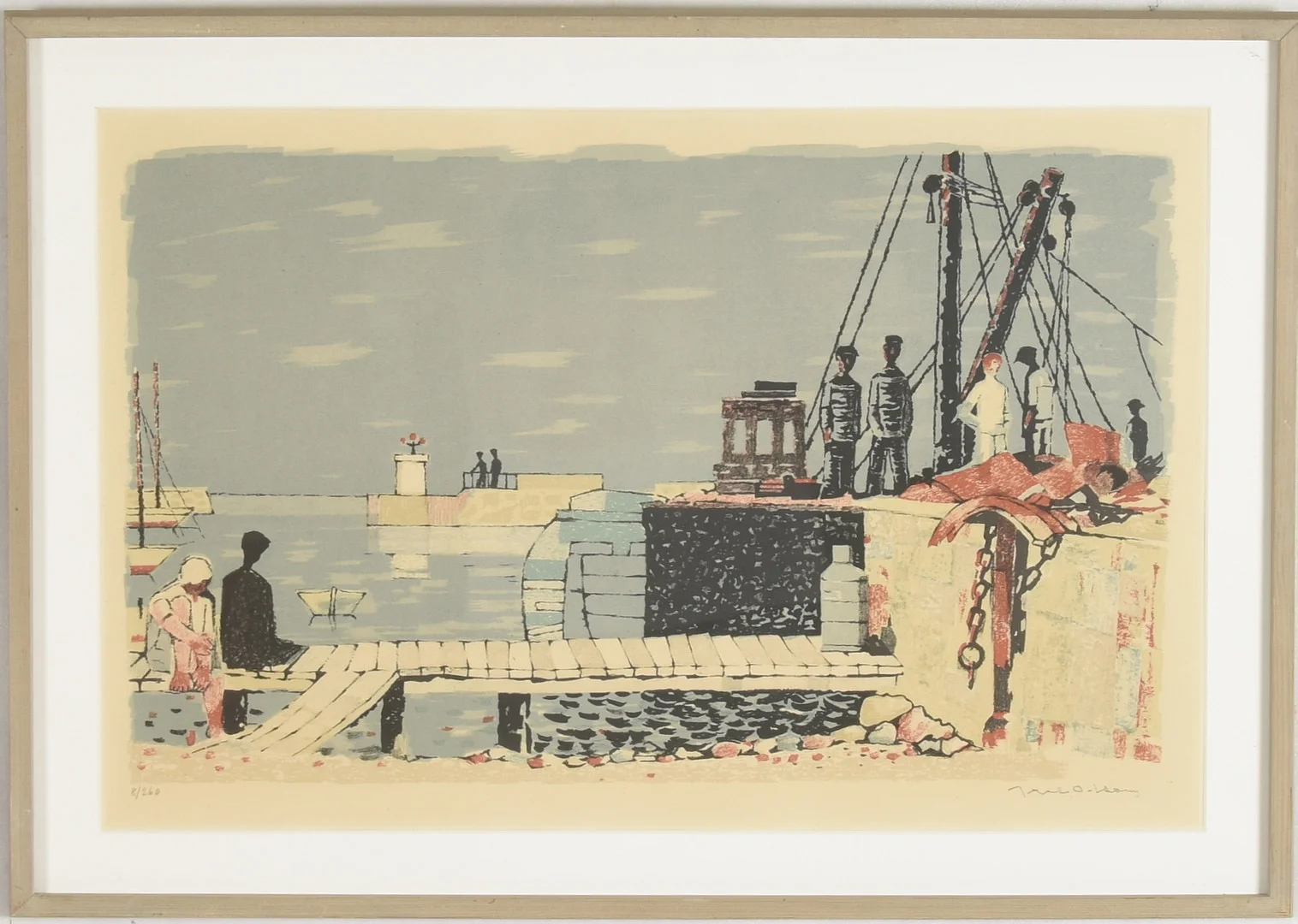 AXEL OLSON. Färglitografi. — Engravings & Prints — Halmstads Auktionskammare