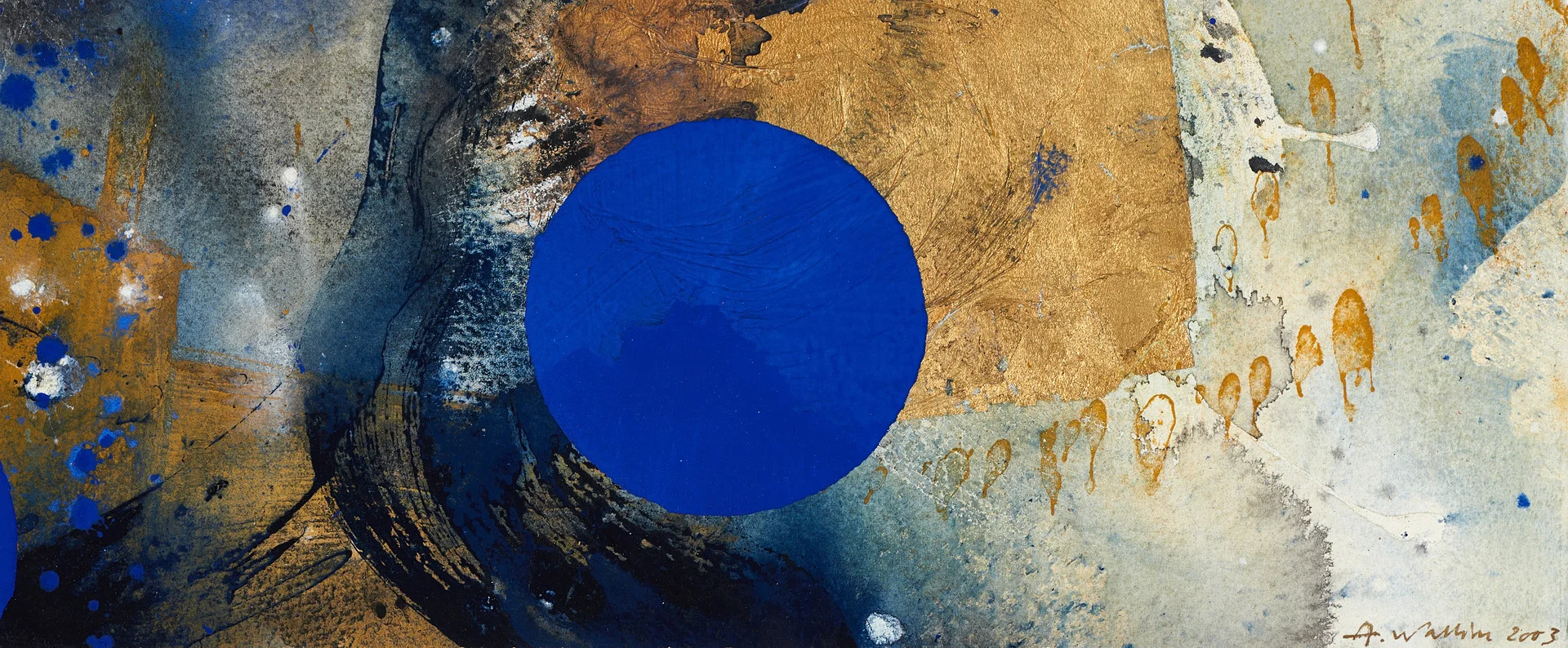 ANDERS WALLIN (FÖDD 1953). Komposition IX, signerad och daterad A. Wallin, 2003, blandteknik/akvarell på papper. — Paintings — Crafoord Auktioner Stockholm