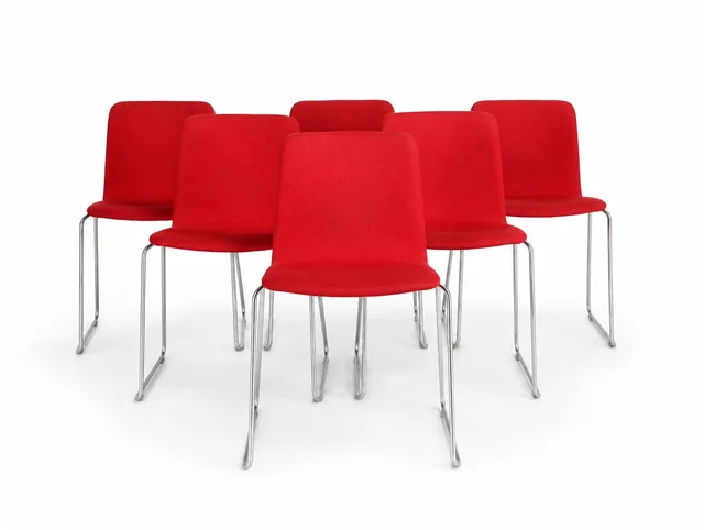 Jakob Wagner for HAY. Set of six dining chairs / stacking chairs, model JW01 (6)