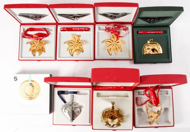 Collection Georg Jensen Christmas clocks: in original boxes (8)