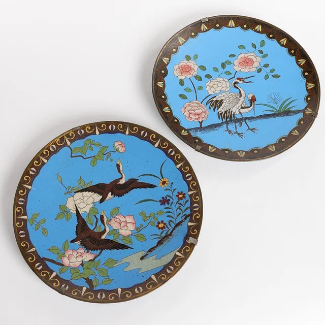 FAT, 1 par, Japan, 1900-talets början, Cloisonne.