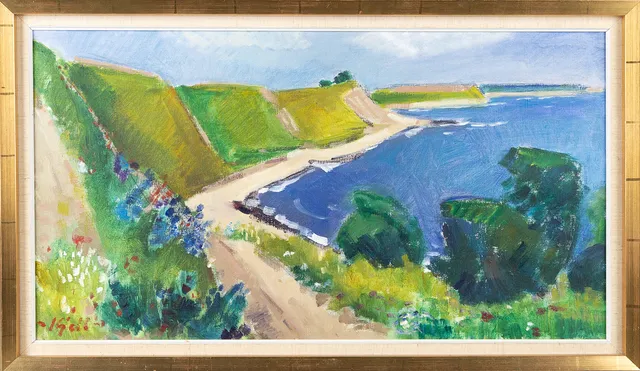 KJELL LEANDER ENGSTRÖM. "Kåseberga", olja på duk.