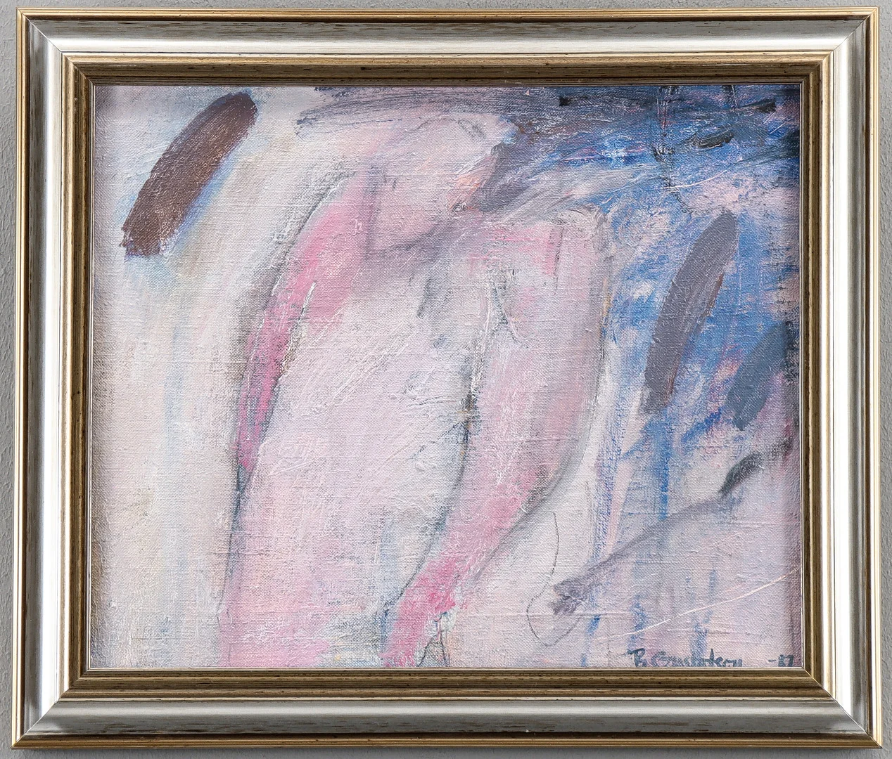 BARBRO GUSTAFSON. Olja på duk, signerad -87. — Paintings — Karlstad Hammarö Auktionsverk