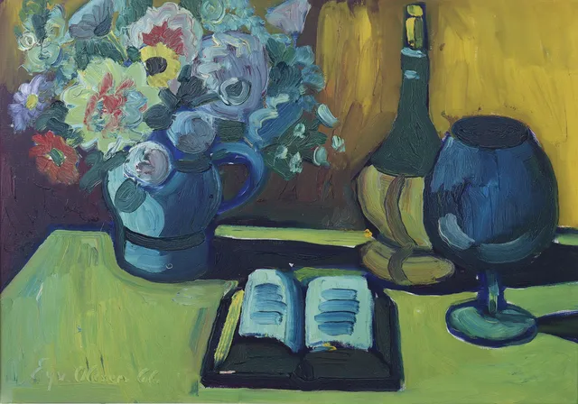 EYVIND OLESEN (1907-1995), olja på duk, stilleben.