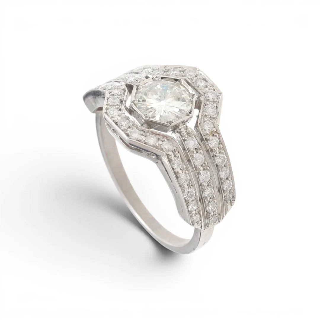 Art Deco style diamond ring. — Rings — Balclis
