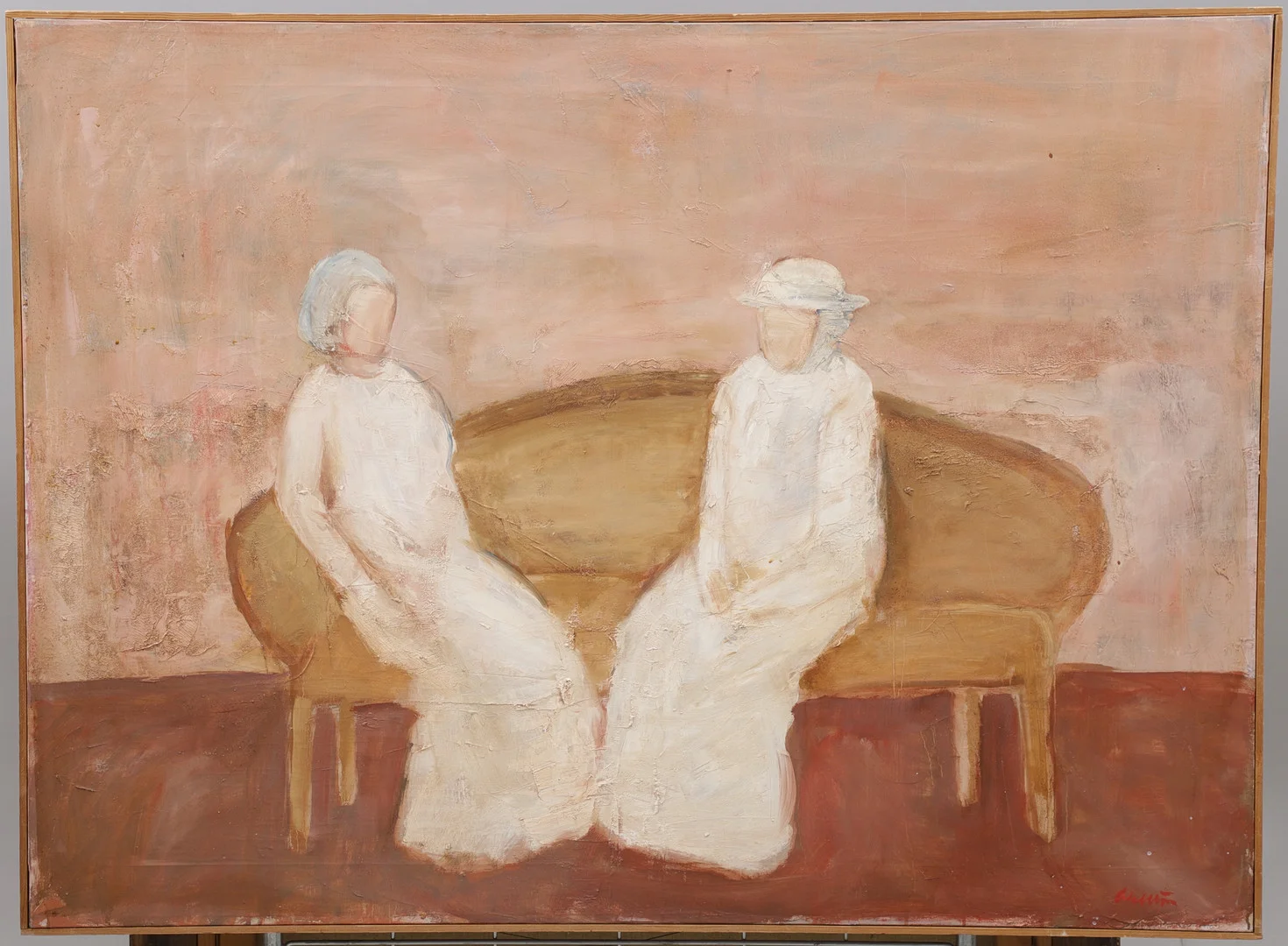 LARS WELLTON. "Ensamhet", olja på duk, signerad, 1960-tal. — Paintings — Växjö Auktionskammare