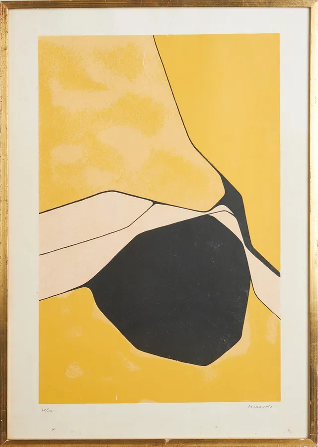 PABLO PALAZUELO (1916-2007). Komposition, signerad Palazuelo, 47/150, färglitografi.