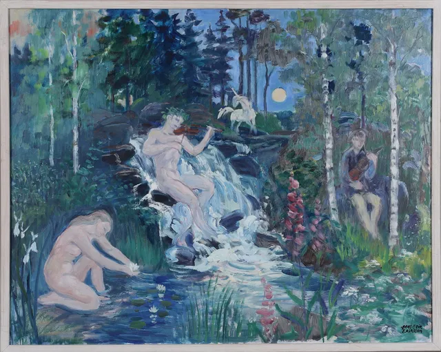 HANS-ERIK ERIKSSON. olja på pannå, signerad.