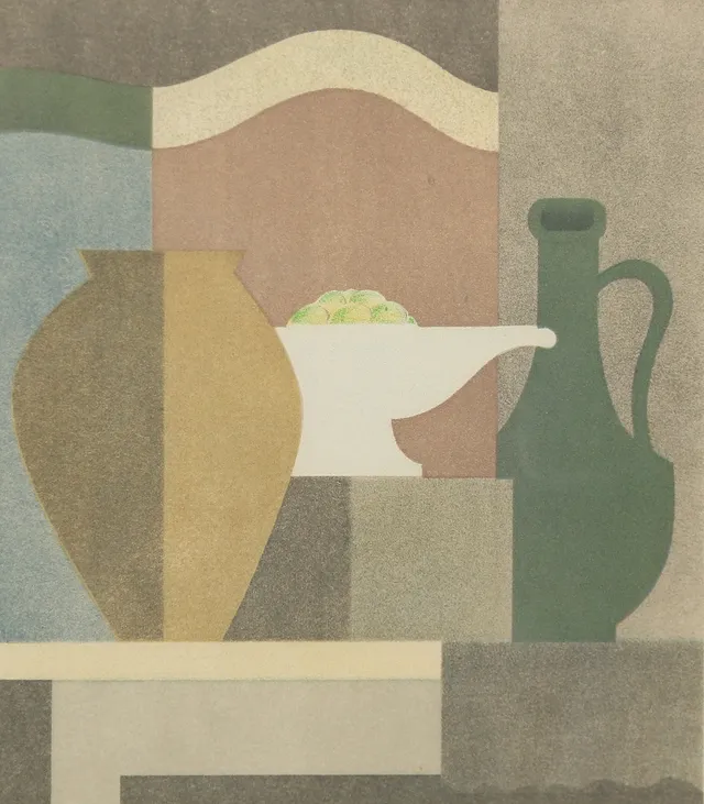 CHRISTIAN BERG. (Sverige, 1993-1976), "Nature Morte Paris 1926", daterad 1974, litografi.