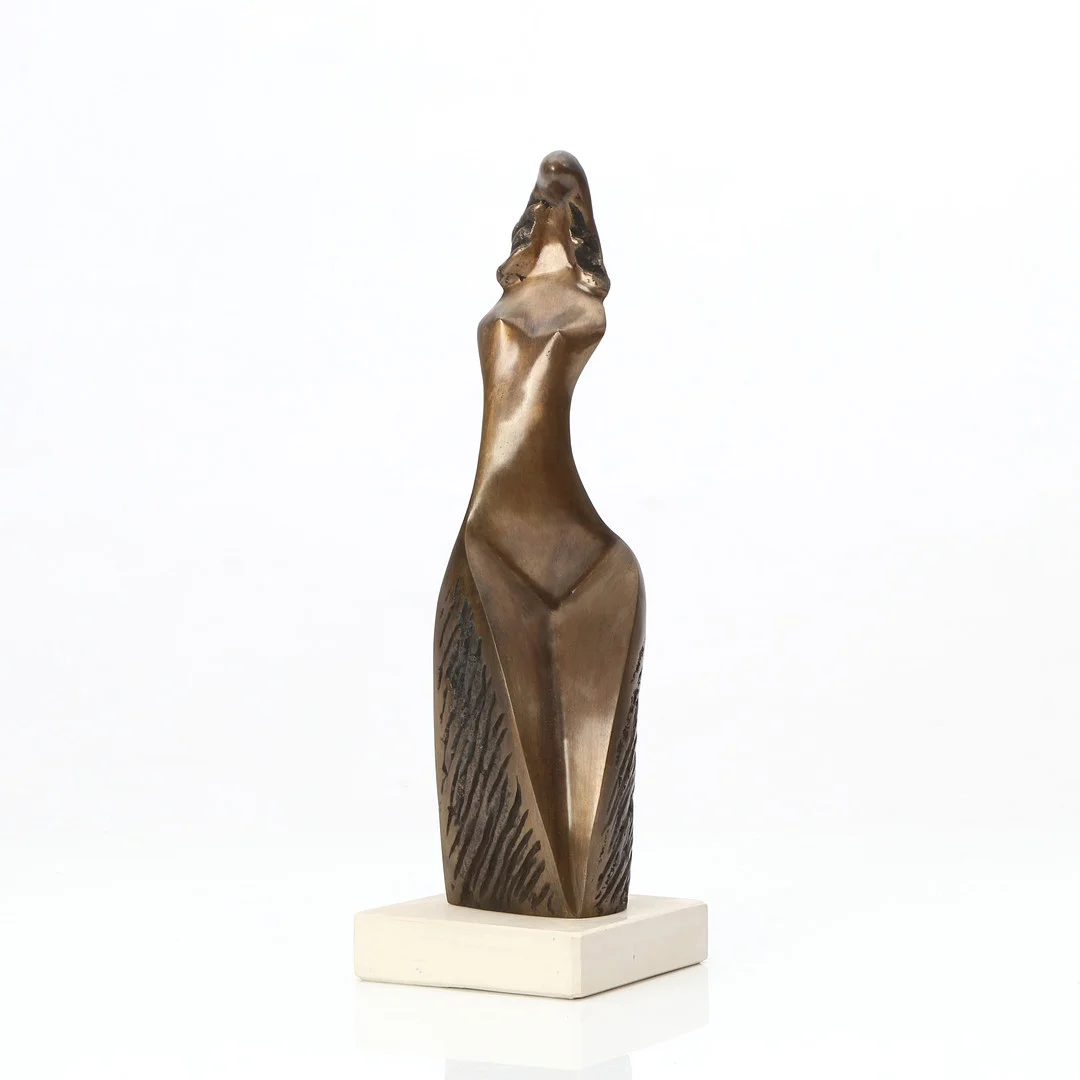 STAN WYS. SKULPTUR. Patinerad brons på stensockel, nr 9/12 1997. Kvinnofigur. Stämpelsignerad och numrerad. — Sculptures & Bronzes — Skånes Auktionsverk