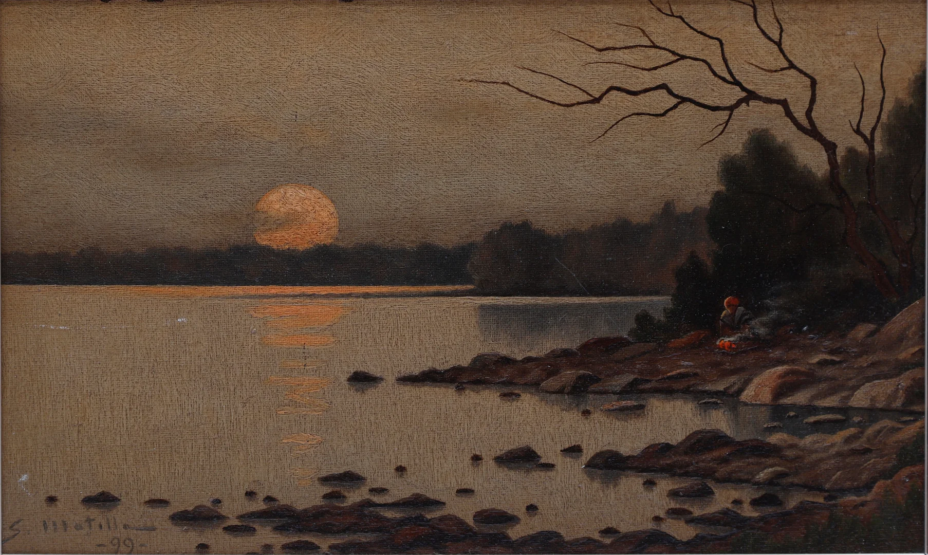 SPANISH SCHOOL, EARLY 20TH CENTURY. River view. — Paintings — Balclis