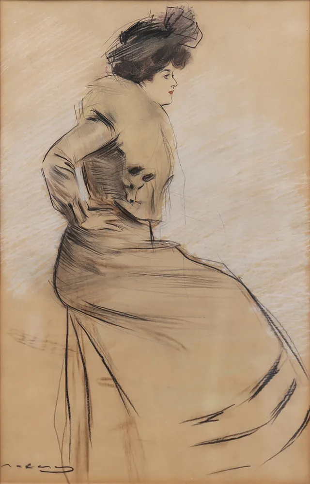 RAMON CASAS. A girl.