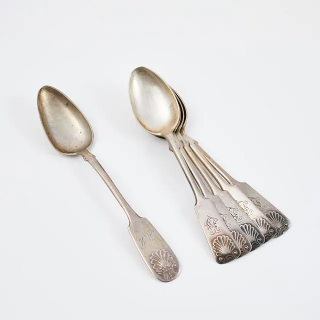 SKEDAR 5+1 st, "Snäckan", Silver, FInland.