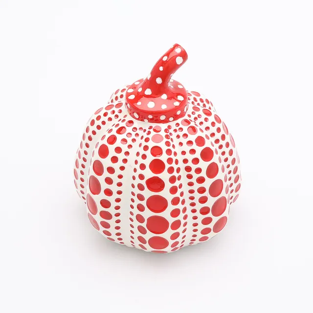 YAYOI KUSAMA. MULTIPEL, "RED PUMPKIN", LACKAD KONSTMASSA, ONUMRERAD.