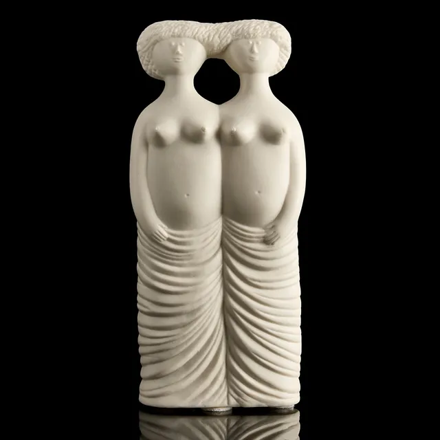 STIG LINDBERG, "Tvillingarna", parian, Gustavsberg.