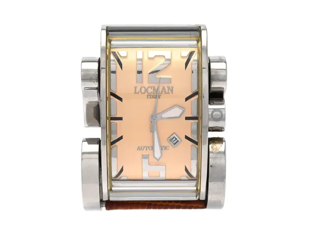 LOCMAN, Italy, Latin Lover, Cal ETA 2671, Serie nr. 2936, Ref nr. 501, midsize, 24 (33) x 41 (50) mm, stål, automatisk, mineralglas, datum, läderband, originalspänne, ca 2008.