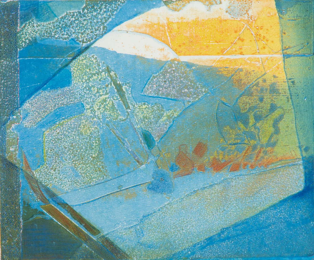 IRIS KRONBECK. "Morgontimma", collografi, signerad 2014. — Engravings & Prints — Helsingborgs Auktionskammare