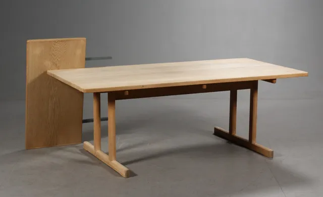 Børge Mogensen. Shaker/dining table, solid soap-treated oak