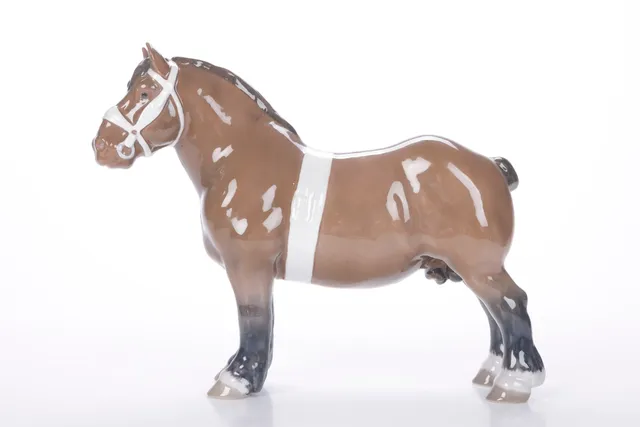 Svend Jespersen for Bing & Grondahl. Belgian porcelain stallion, no. 2234