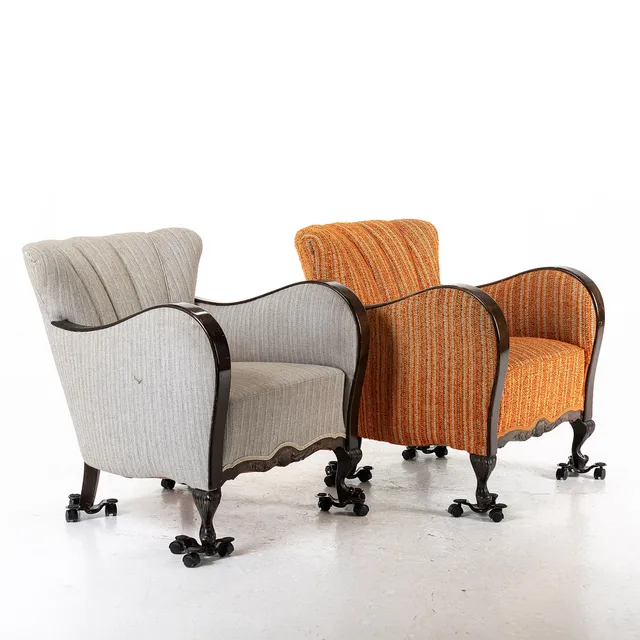 FÅTÖLJER, ett par, Art Deco, 1930-tal.