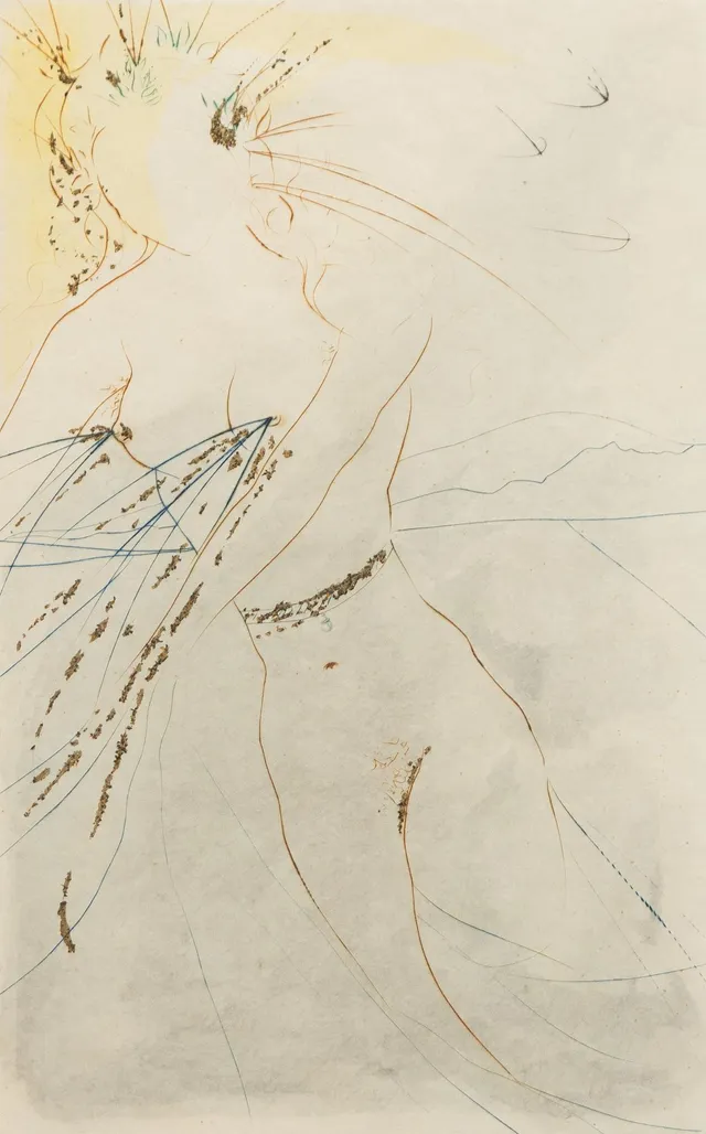 Salvador Dalí, "The voice of my beloved", Ur "Songs of songs of Solomon".