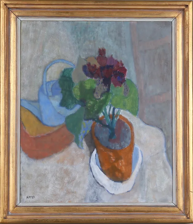 HARALD MARKSON. Stilleben, olja på pannå, monogramsignerad samt daterad 47.