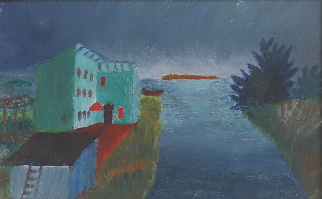 PRIMUS MORTIMER PETTERSSON. Olja på pannå, monogramsignerad. — Paintings — RA Auktionsverket Norrköping