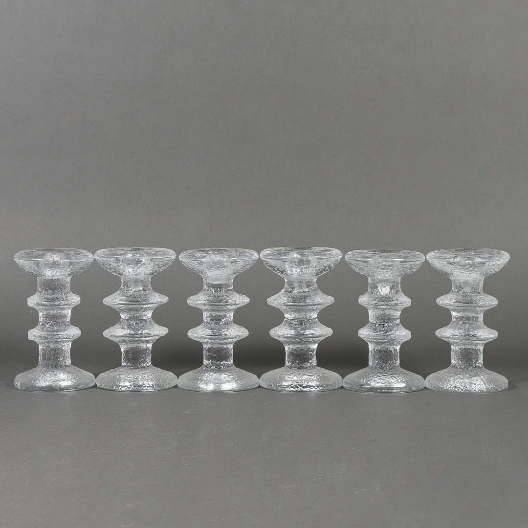 TIMO SARPANEVA. Ljusstakar 6 stycken, Iittala Festivo. — Other — Karlstad Hammarö Auktionsverk