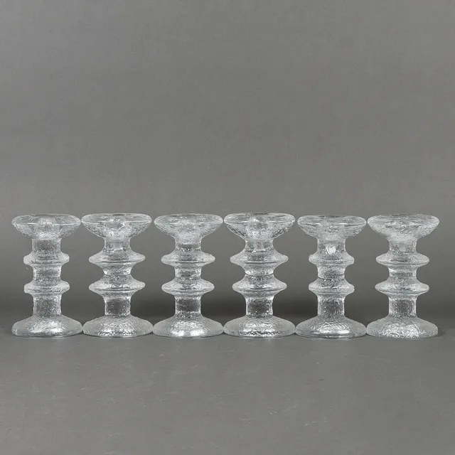 TIMO SARPANEVA. Ljusstakar 6 stycken, Iittala Festivo.