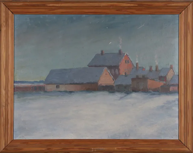 GUSTAF PALMBERG. olja på duk, signerad a tergo.
