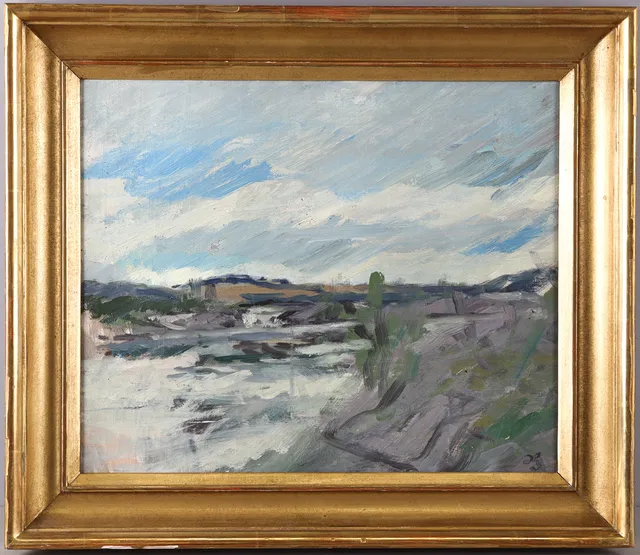 HUGO ZUHR. Landskapsmotiv, olja på duk.