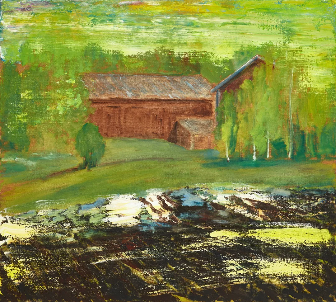 HANS WIGERT (1932-2015). "Tjockan från havet (Lindströms torp)", a tergo signerad och daterad 2005-2008, olja på duk. — Paintings — Crafoord Auktioner Stockholm