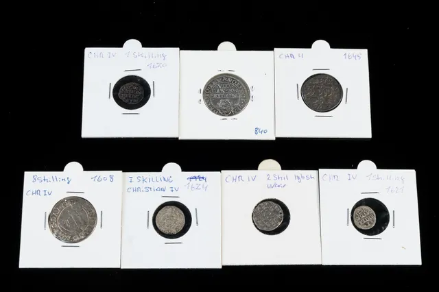 Danmark: Christian IV 1588-1648 - 7 mønter (7)