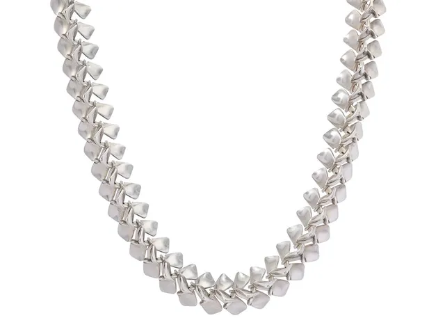 GEORG JENSEN, collier, Vertebrae, nr 108, sterlingsilver, Nanna Ditzel, Danmark, efter 1945, längd 40 cm, vikt 181,5 g.