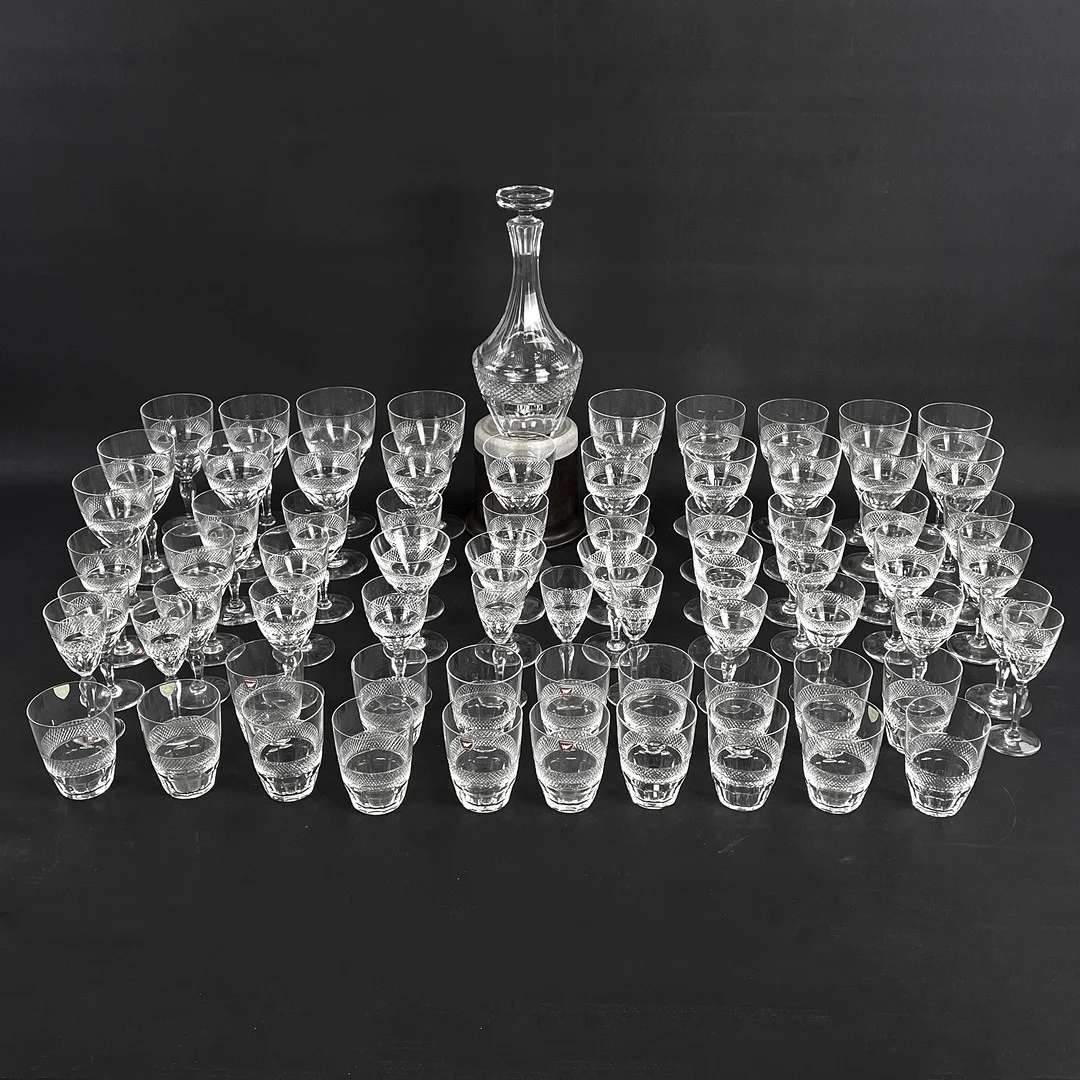 EDWARD HALD. Glasservis, 71 delar, "Rio", Orrefors. — Utility glass — Roslagens Auktionsverk