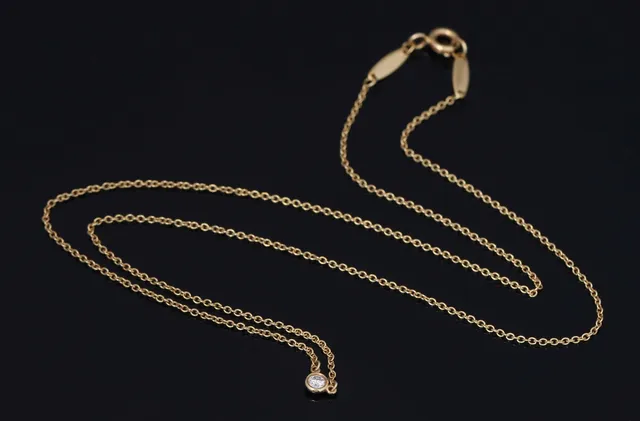 Tiffany & Co.: A 'Diamonds by the Yard' diamond necklace of 18k gold.