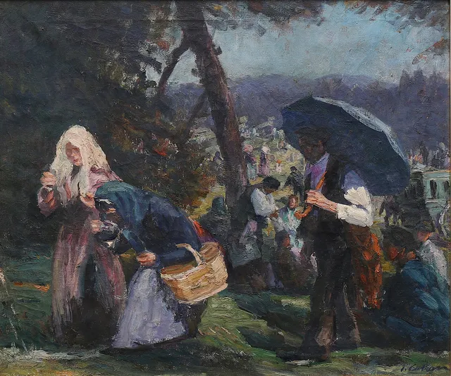 JOAN COLOM. Lively landscape.
