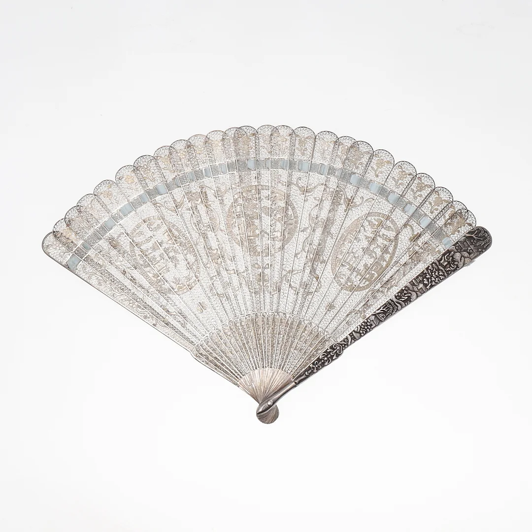 Chinese folding fan in silver filigree, 19th Century - 20th Century. — Asiatica — Balclis