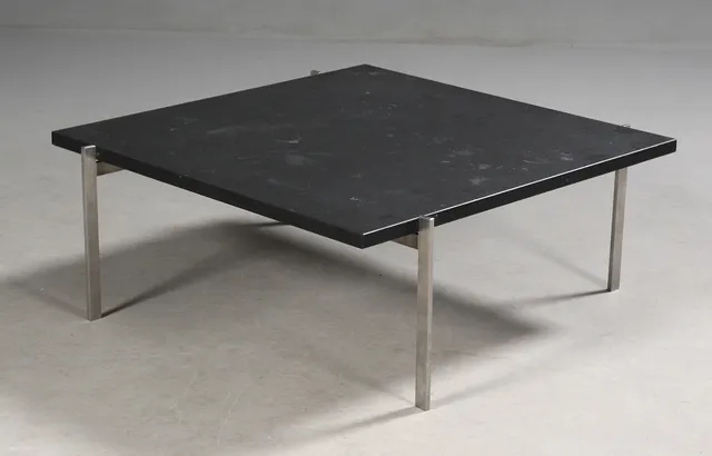 Poul Kjærholm. Coffee table, Model PK61, black slate