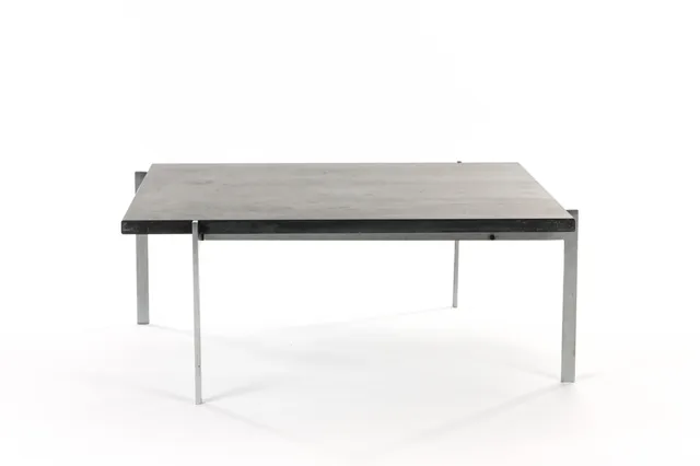 Poul Kjærholm for Fritz Hansen. Steel / slate coffee table, model 'PK-61'
