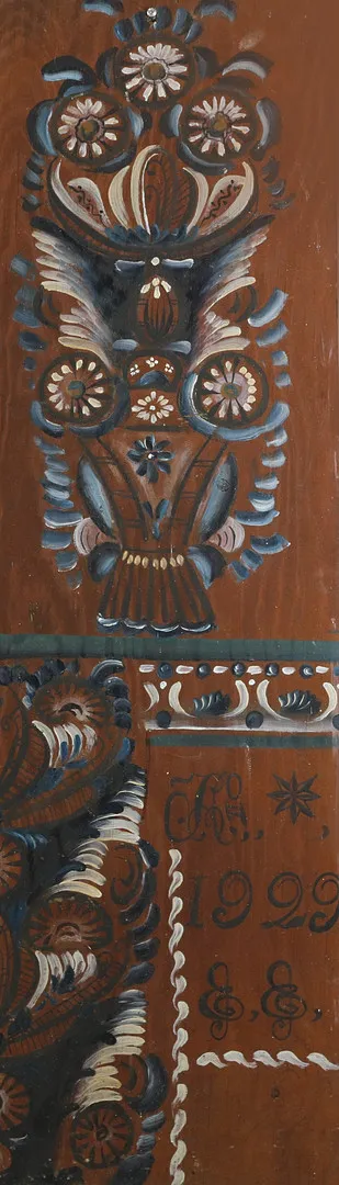 EINAR ENGMAN (1902-1960). olja på pannå, kurbits, blomsterurna.