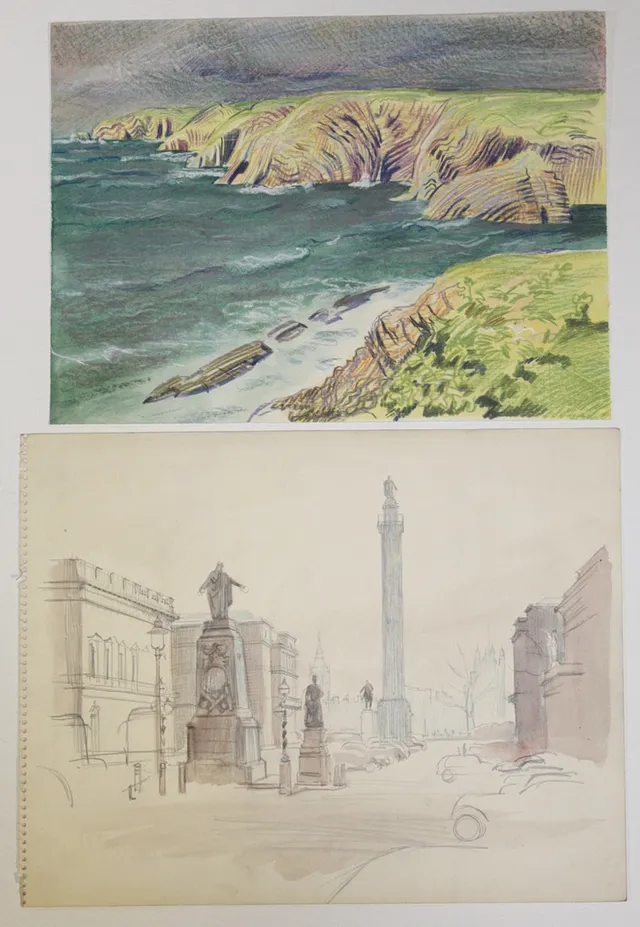 STEPHEN BONE (1904-1958). A FOLIO OF ASSORTED WORKS ON PAPER.