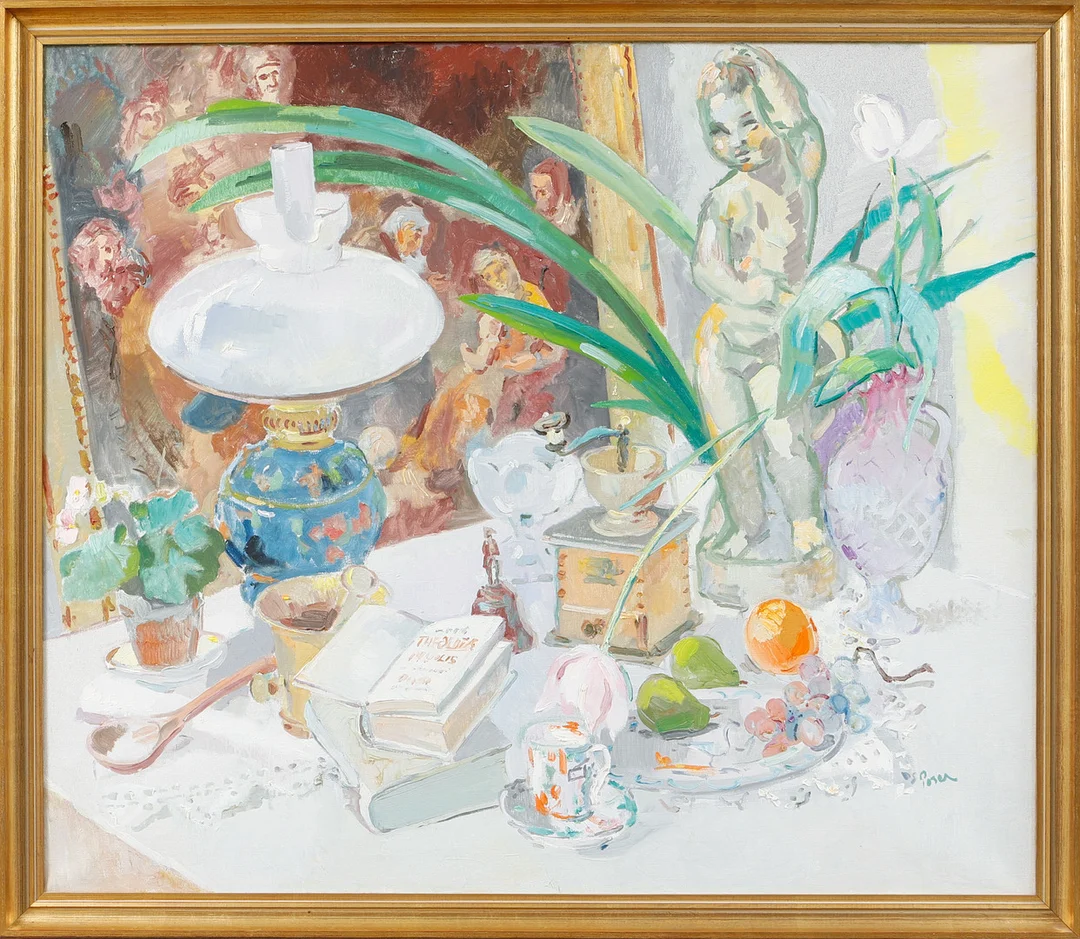 MARTIN POSER. Stilleben, olja på duk, signerad. — Paintings — Göteborgs Auktionsverk