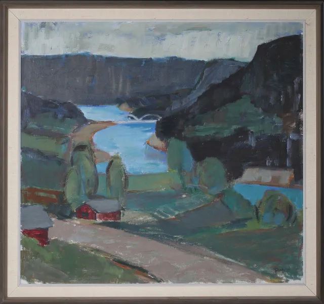 ROLF WIKSTRÖM. Landskapsmotiv, olja på duk, signerad.